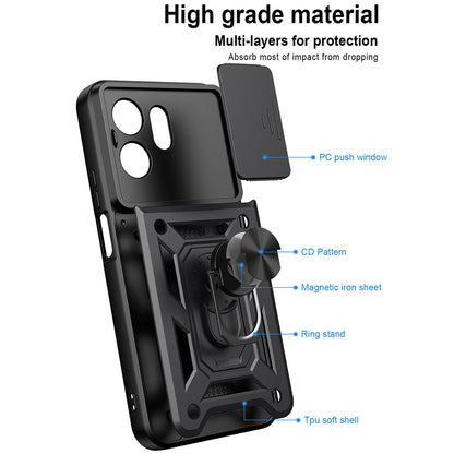 Maska za Honor 600 Smart, Techsuit, CamShield, Zelena