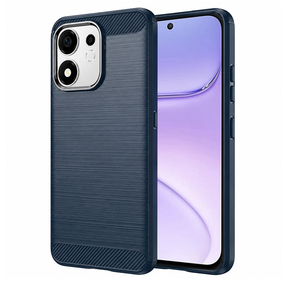 Maska za Honor 600 Smart, Techsuit, Karbon, Plava