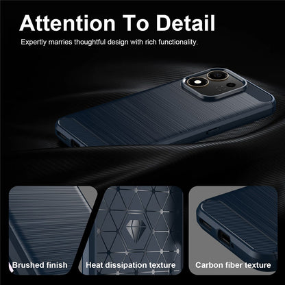 Maska za Honor 600 Smart, Techsuit, Karbon, Plava