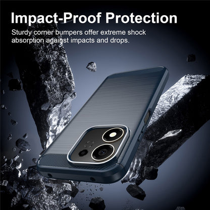 Maska za Honor 600 Smart, Techsuit, Karbon, Plava