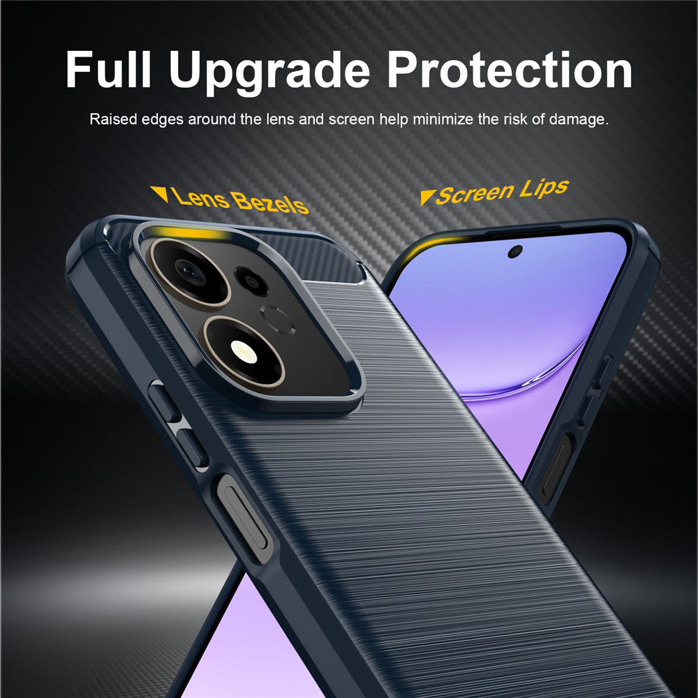 Maska za Honor 600 Smart, Techsuit, Karbon, Plava