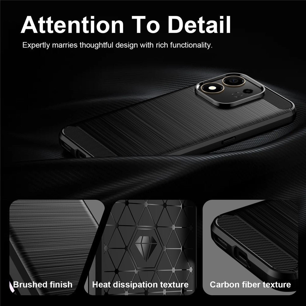 Futrola za Honor 600 Smart, Techsuit, Karbon, Crna