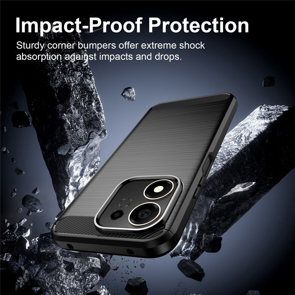 Futrola za Honor 600 Smart, Techsuit, Karbon, Crna