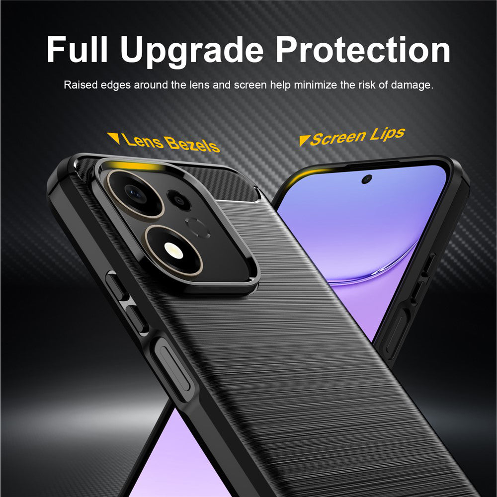 Futrola za Honor 600 Smart, Techsuit, Karbon, Crna