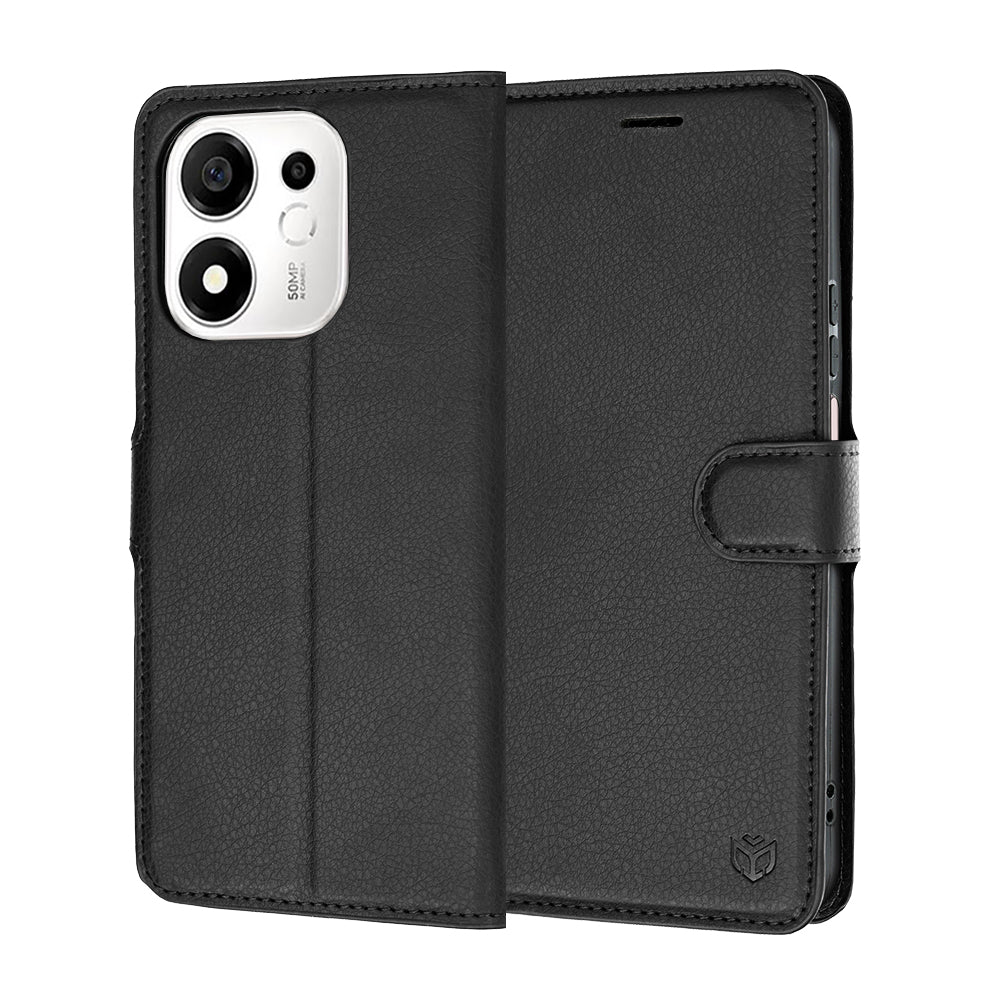 Futrola za Honor 600 Smart, Techsuit, Leather Folio, Crna