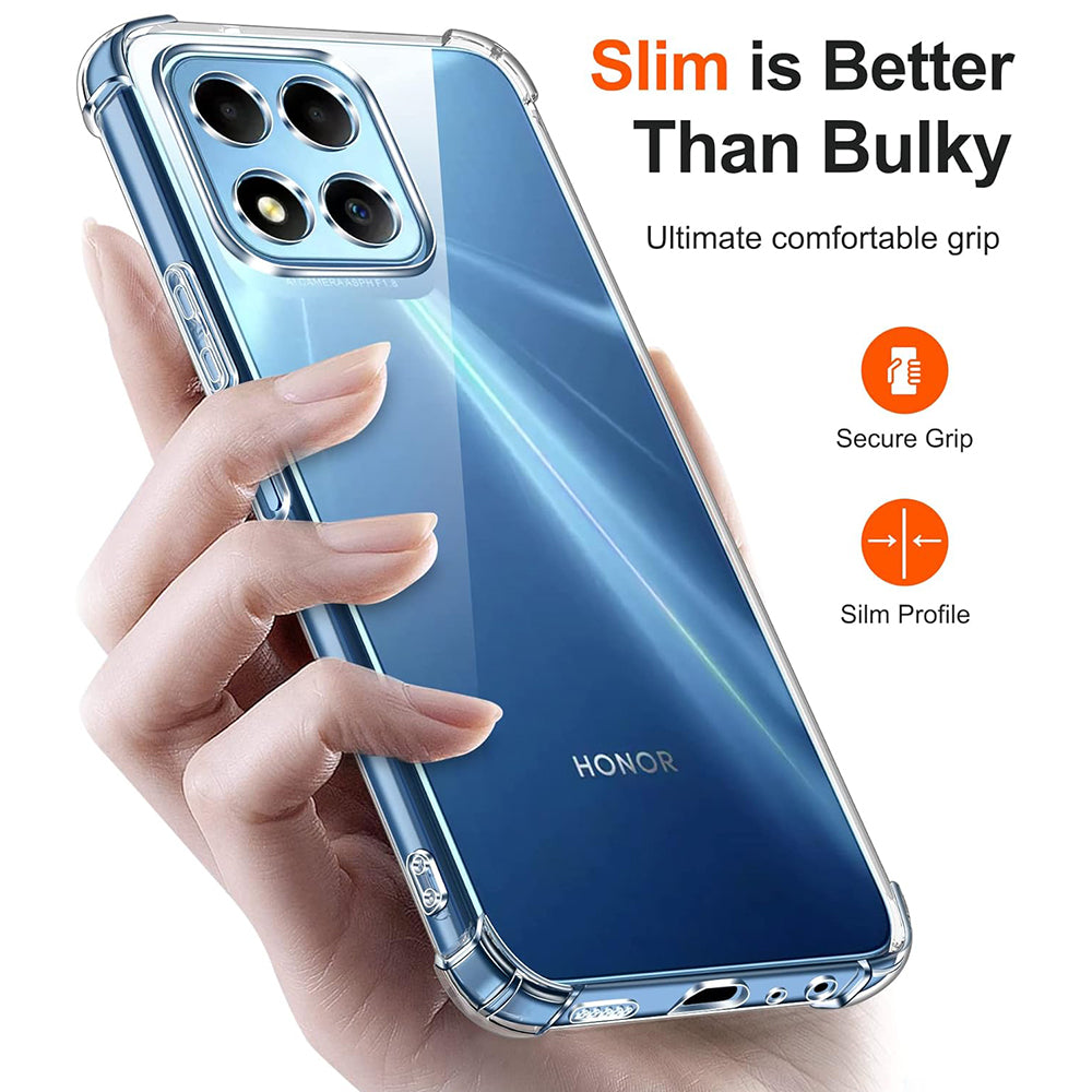 Maska za Honor 70 Lite / X6 / X8 5G, Techsuit, Shockproof Clear, Prozirna