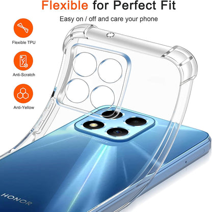 Maska za Honor 70 Lite / X6 / X8 5G, Techsuit, Shockproof Clear, Prozirna