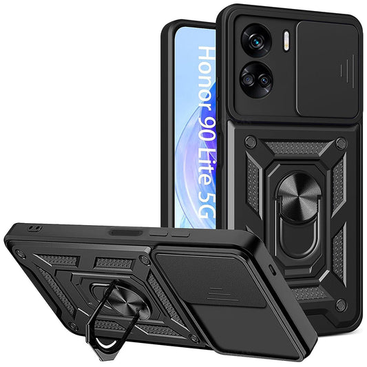 Maska za Honor 90 Lite, Techsuit, CamShield, Crna