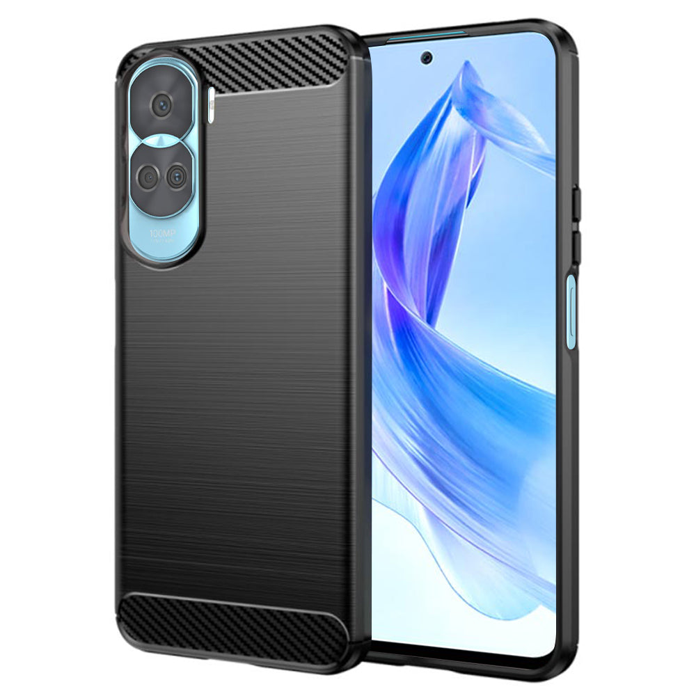 Maska za Honor 90 Lite, Techsuit, Karbon, Crna
