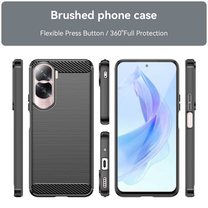 Maska za Honor 90 Lite, Techsuit, Karbon, Crna