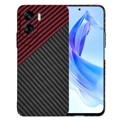 Maska za Honor 90 Lite, Techsuit, Carbonite FiberShell, Crno Crvena