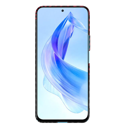 Maska za Honor 90 Lite, Techsuit, Carbonite FiberShell, Crno Crvena