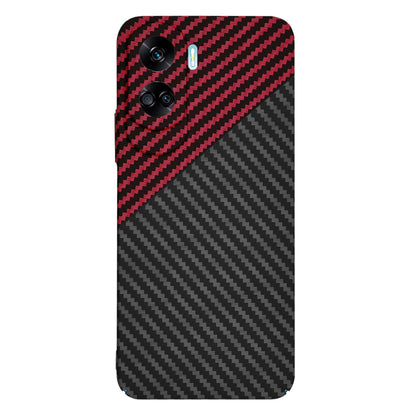 Maska za Honor 90 Lite, Techsuit, Carbonite FiberShell, Crno Crvena