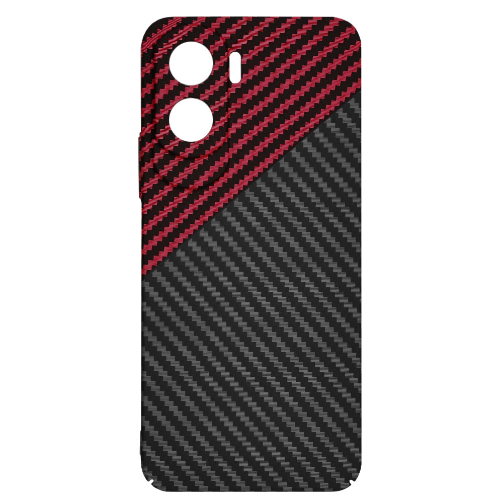 Maska za Honor 90 Lite, Techsuit, Carbonite FiberShell, Crno Crvena