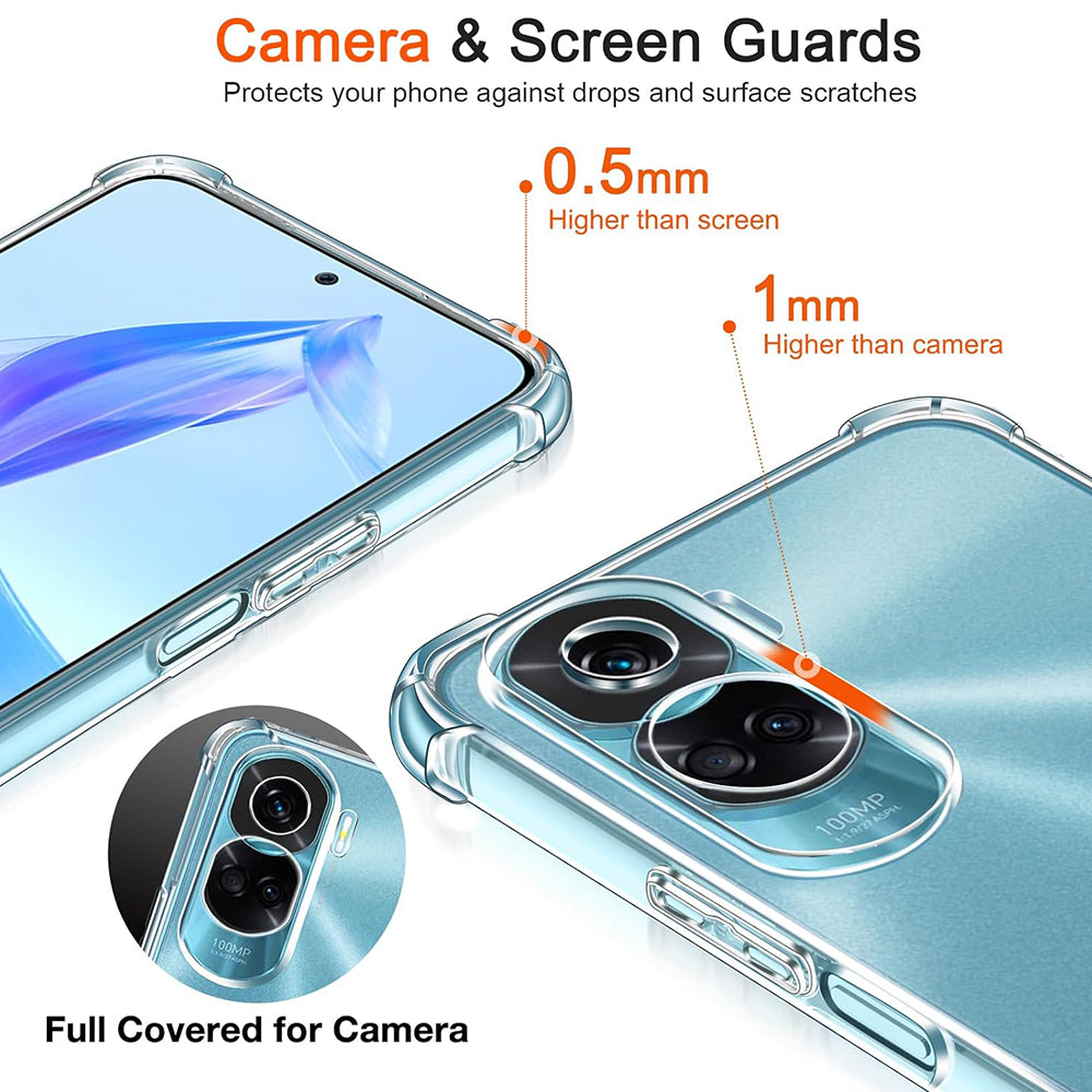 Futrola za Honor 90 Lite, Techsuit, Shockproof Clear, Prozirna