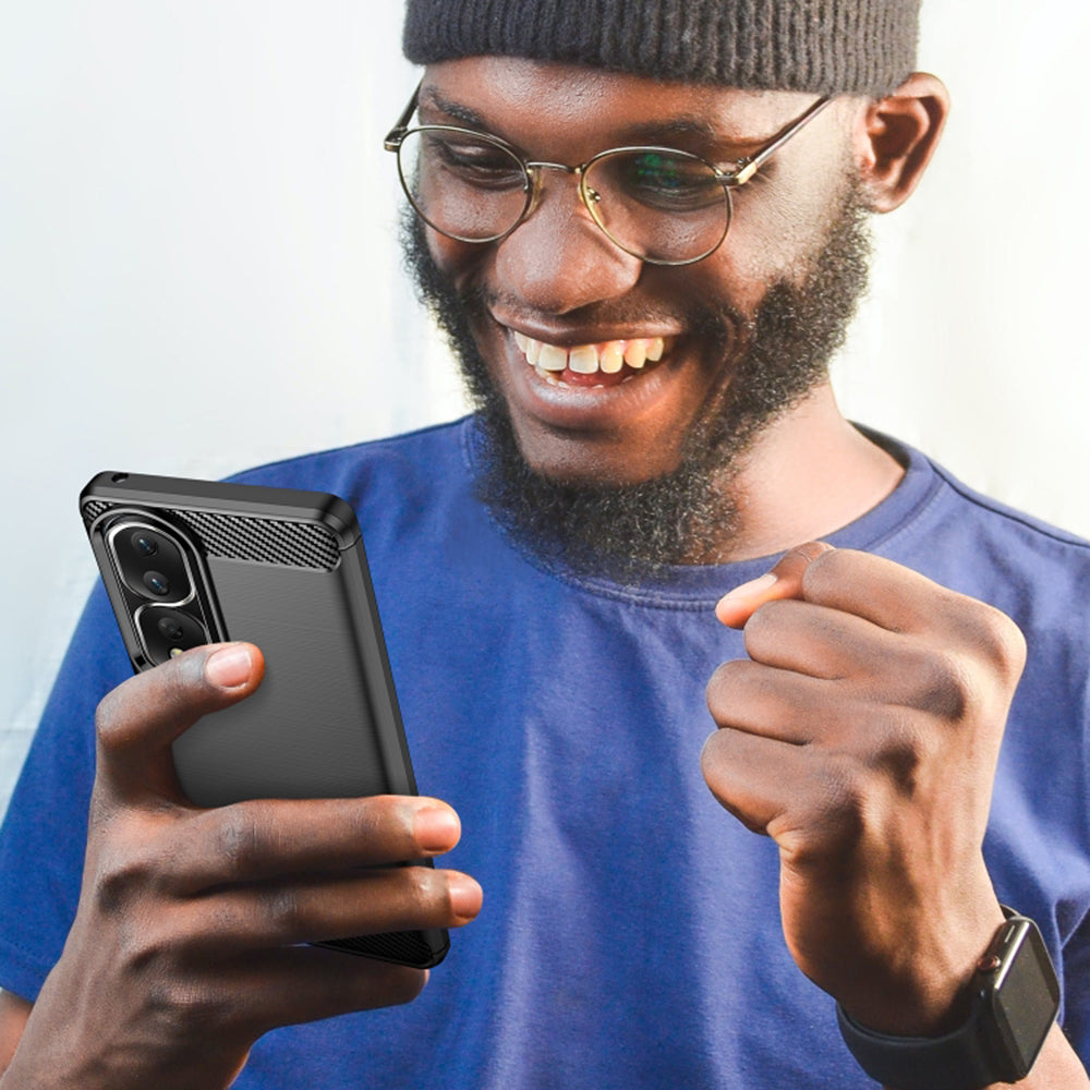 Futrola za Honor 90 Pro / 80 Pro, Techsuit, Karbon, Crna