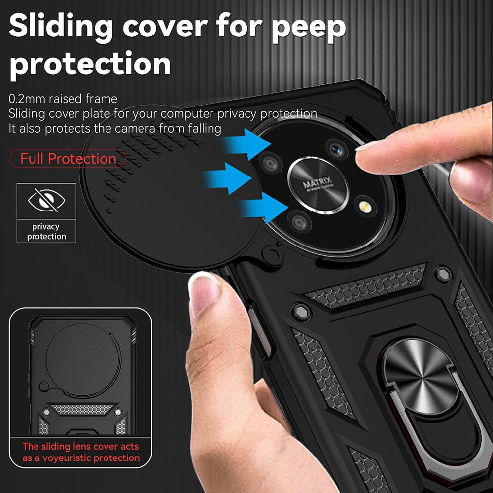 Maska za Honor Magic5 Lite, Techsuit, CamShield, Crna
