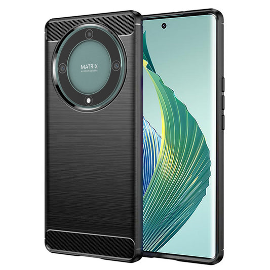 Maska za Honor Magic5 Lite, Techsuit, Karbon, Crna