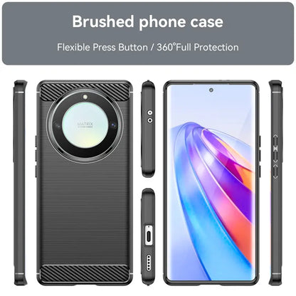 Maska za Honor Magic5 Lite, Techsuit, Karbon, Crna