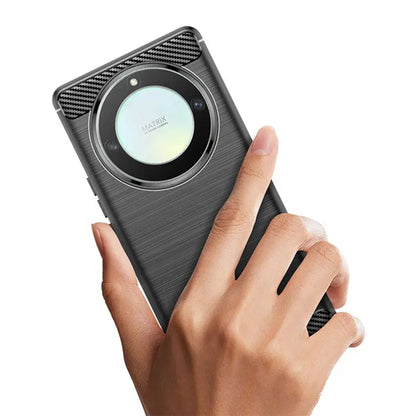 Maska za Honor Magic6 Lite, Techsuit, Karbon, Crna