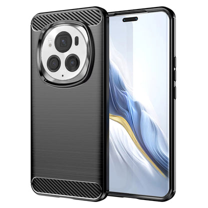 Maska za Honor Magic6 Pro, Techsuit, Karbon, Crna