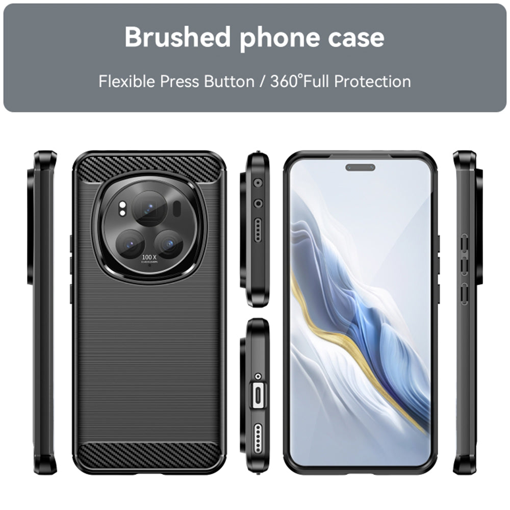 Maska za Honor Magic6 Pro, Techsuit, Karbon, Crna