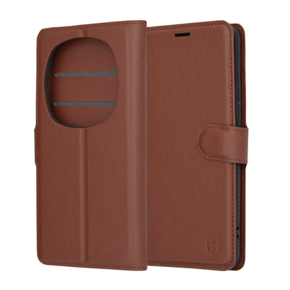 Futrola za Honor Magic6 Pro, Techsuit, Kožna Folio, Smeđa