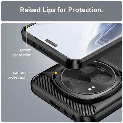 Maska za Honor Magic7 Pro, Techsuit, Karbon, Plava