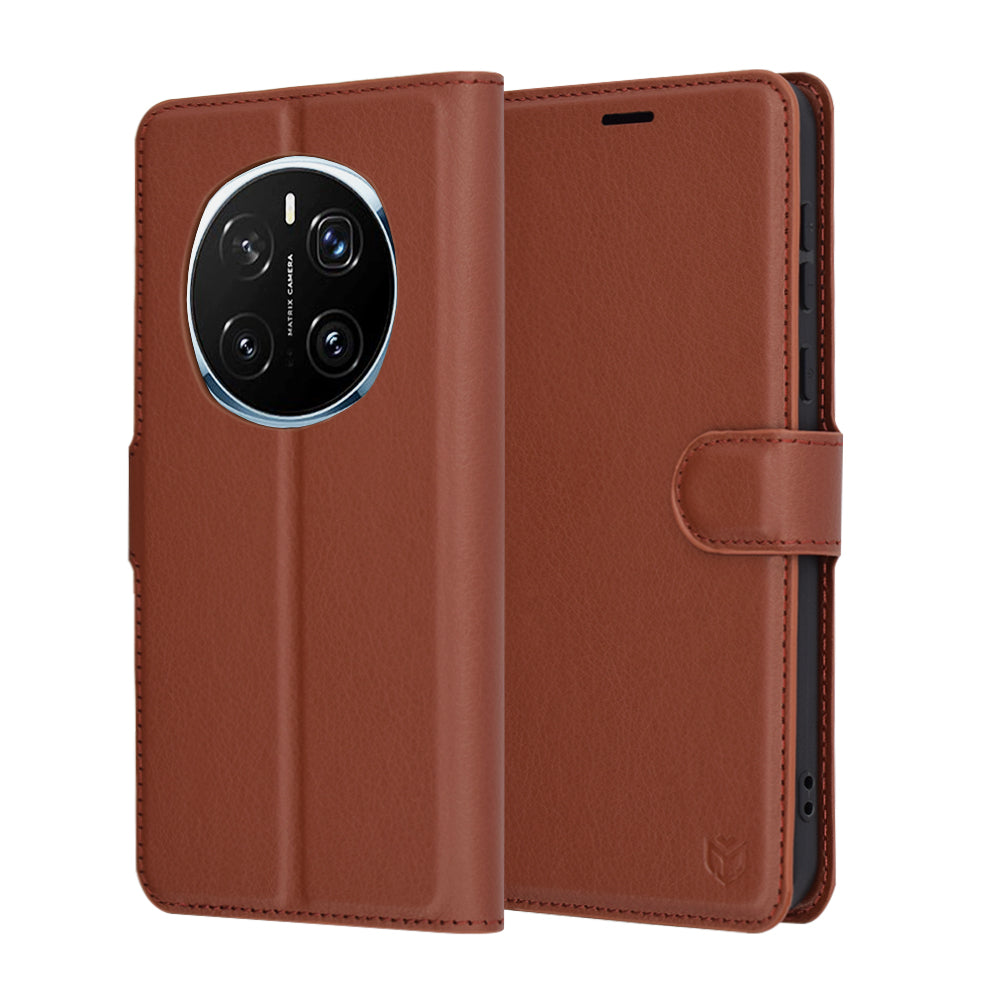 Futrola za Honor Magic7 Pro, Techsuit, Kožna Folio, Smeđa