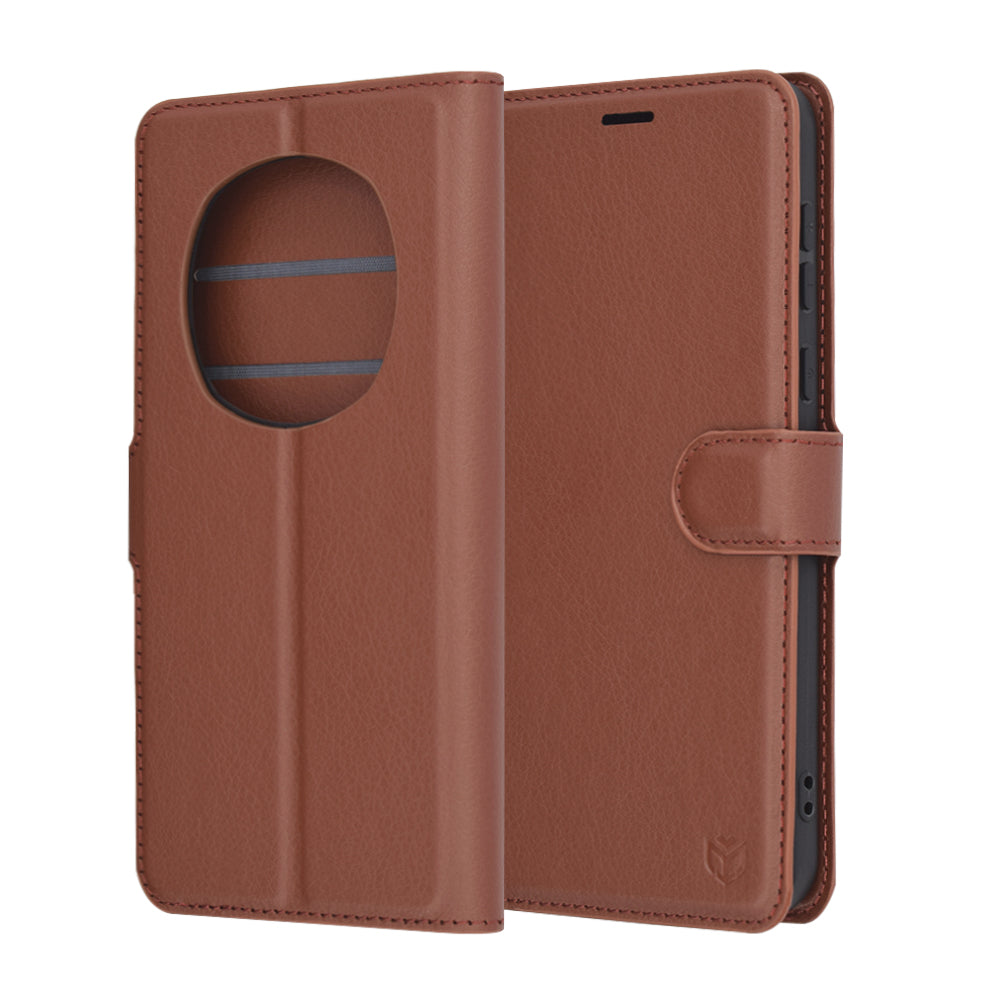 Futrola za Honor Magic7 Pro, Techsuit, Kožna Folio, Smeđa