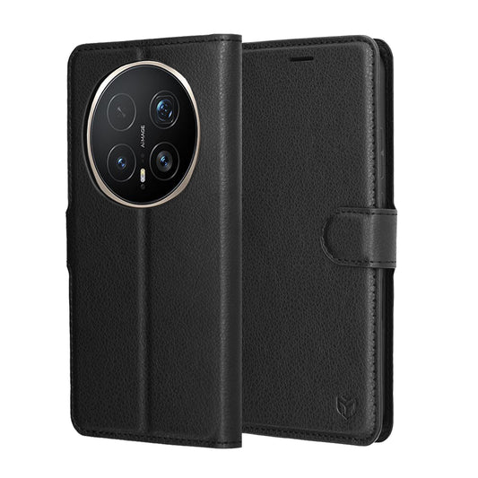 Futrola za Honor Magic8 Pro, Techsuit, Kožna Folio, Crna