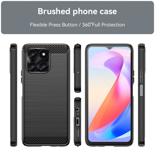 Maska za Honor X6a, Techsuit, Karbon, Crna