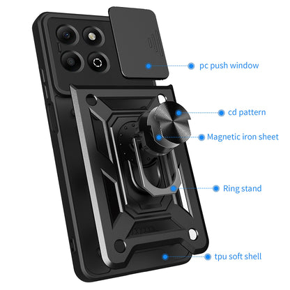 Maska za Honor X6b, Techsuit, CamShield, Crna