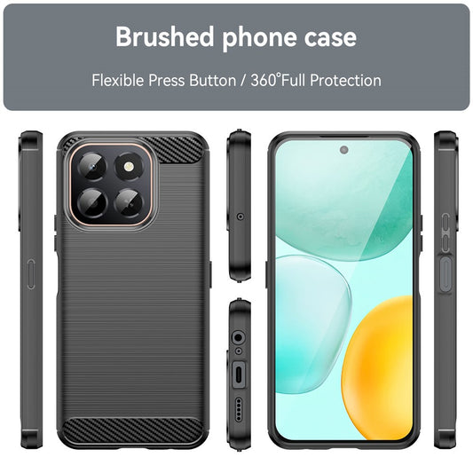 Maska za Honor X6c, Techsuit, Karbon, Crna