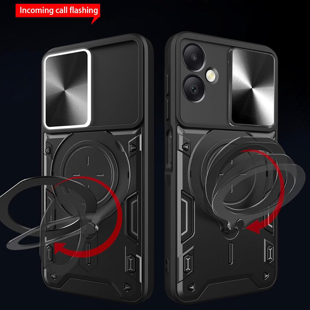 Maska za Honor X7c / 200 Smart, Techsuit, CamGuard Pro, Crna