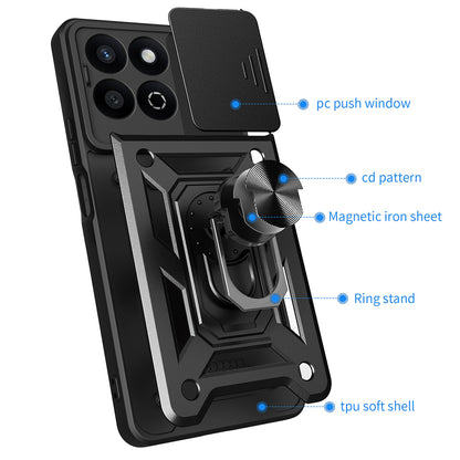 Maska za Honor X7c / 200 Smart, Techsuit, CamShield, Crna