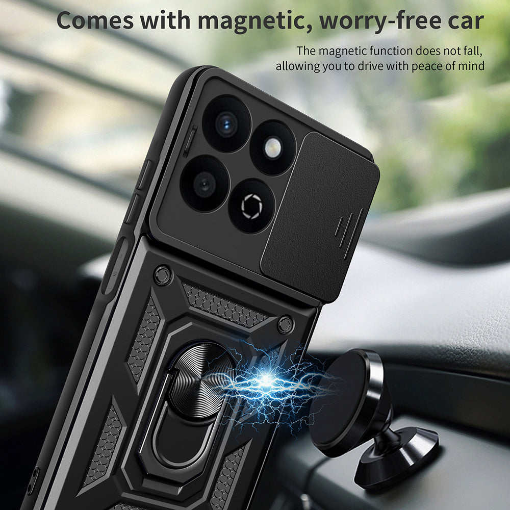 Maska za Honor X7c / 200 Smart, Techsuit, CamShield, Crna