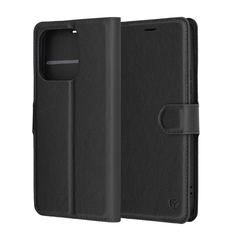 Futrola za Honor X8c, Techsuit, Kožna Folio, Crna