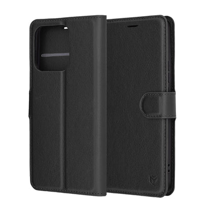 Futrola za Honor X8c, Techsuit, Kožna Folio, Crna
