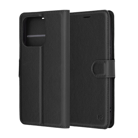 Futrola za Honor X8c, Techsuit, Kožna Folio, Crna