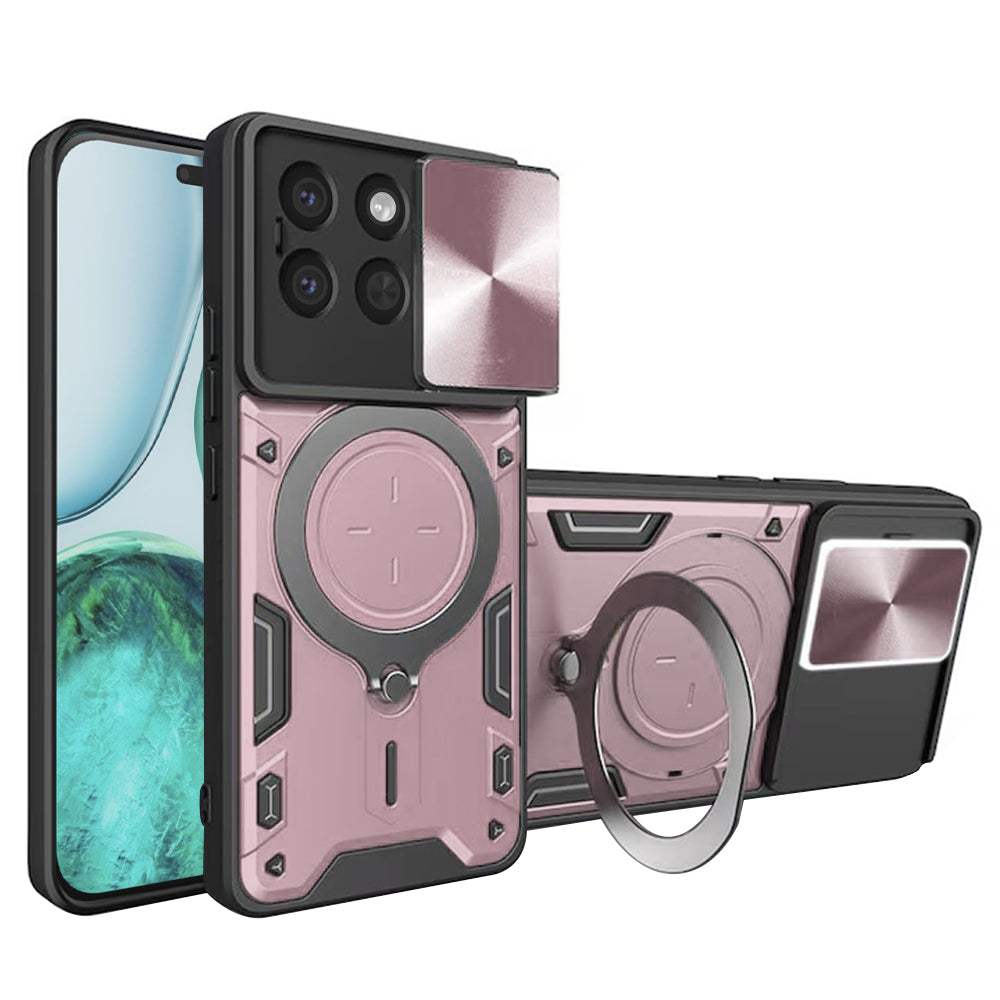 Maska za Honor X8c, Techsuit, CamGuard Pro, Ružičasto zlatna