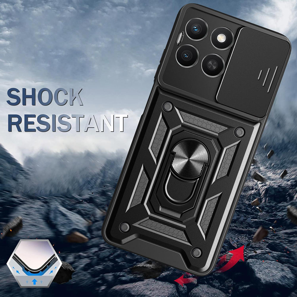 Maska za Honor X8c, Techsuit, CamShield, Roza