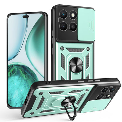 Maska za Honor X8c, Techsuit, CamShield, Zelena