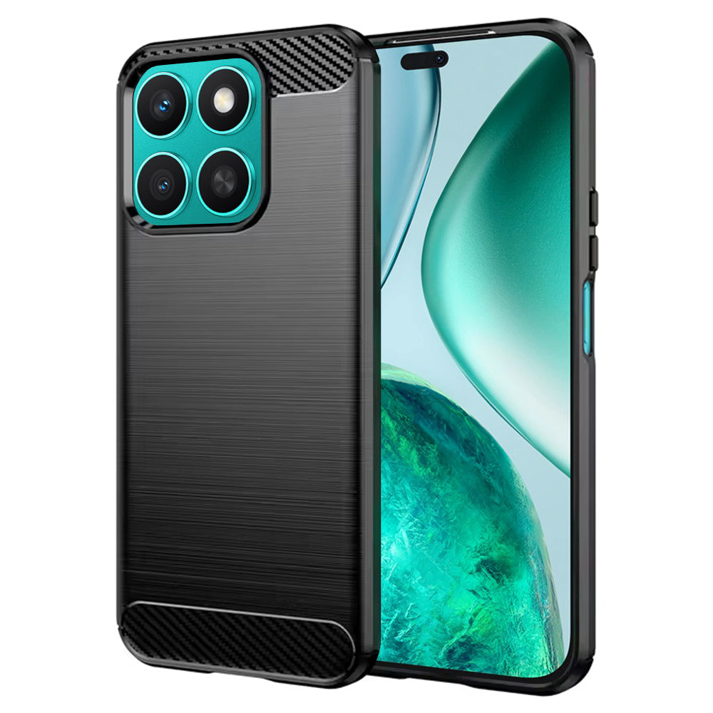 Maska za Honor X8c, Techsuit, Karbon, Crna