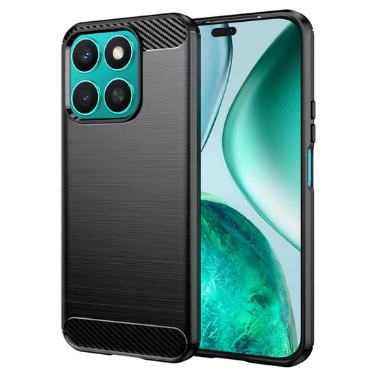 Maska za Honor X8c, Techsuit, Karbon, Crna