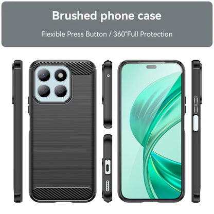 Maska za Honor X8c, Techsuit, Karbon, Crna