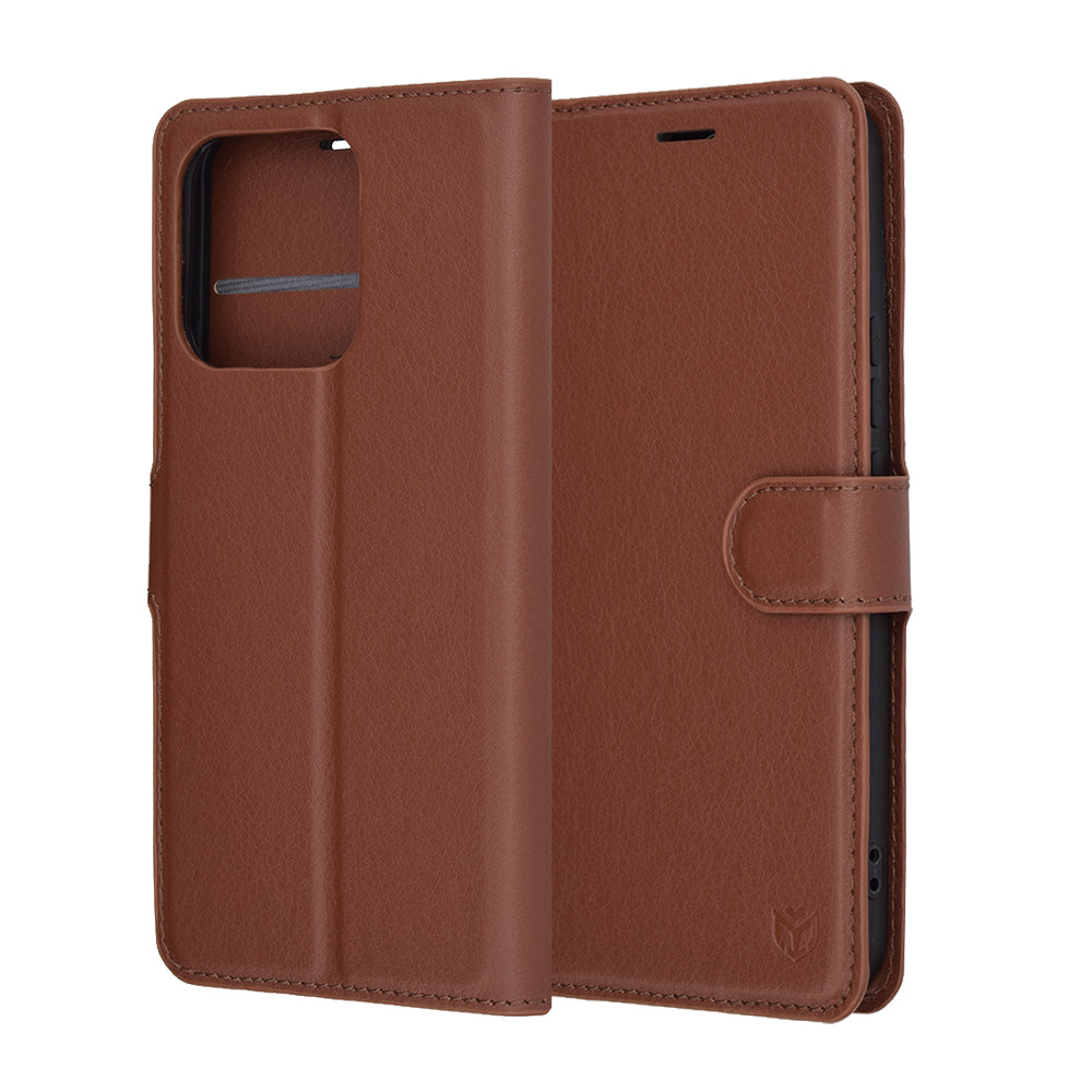 Futrola za Honor X8c, Techsuit, Kožna Folio, Smeđa