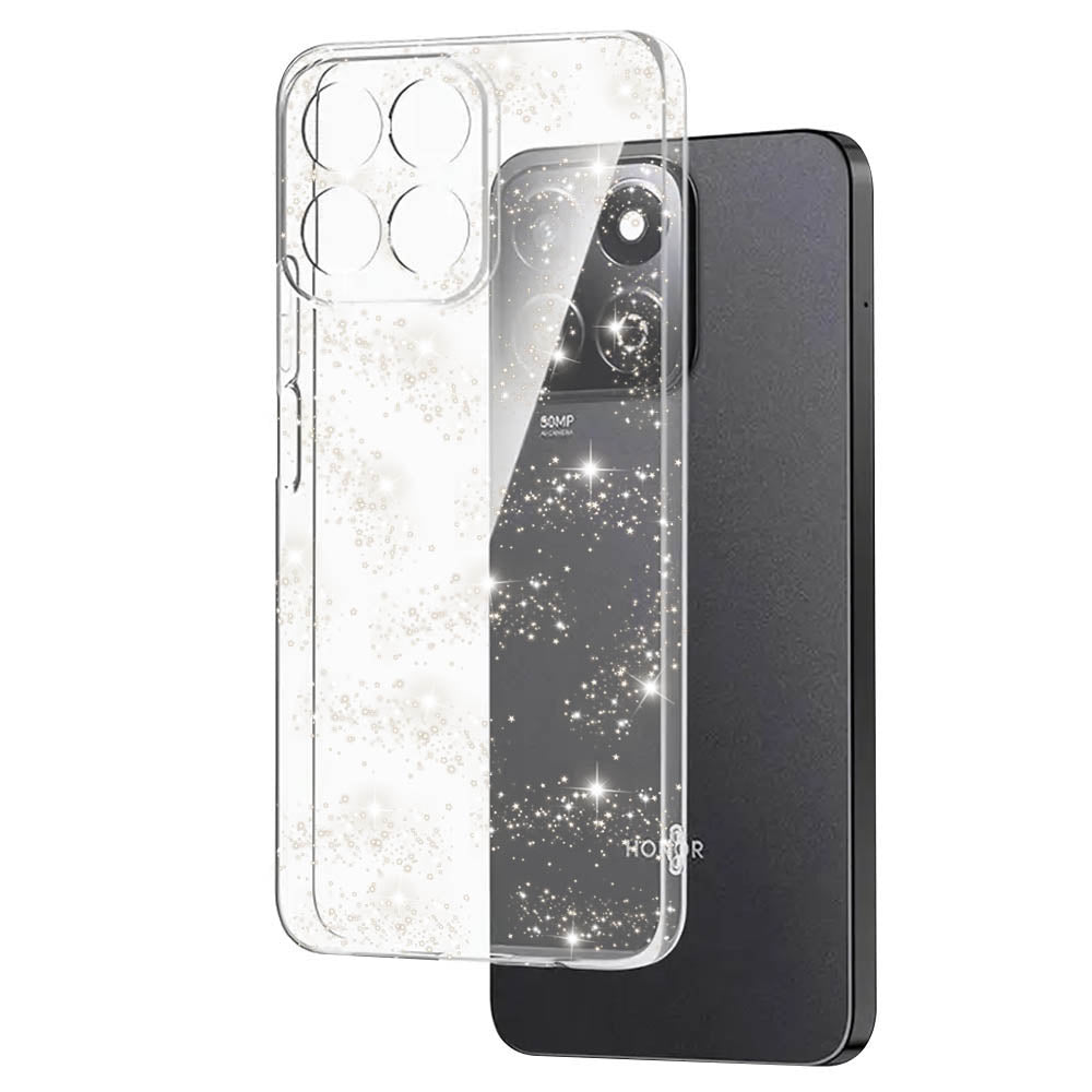 Maska za Honor X8c, Techsuit, SparkleSkin, Prozirna