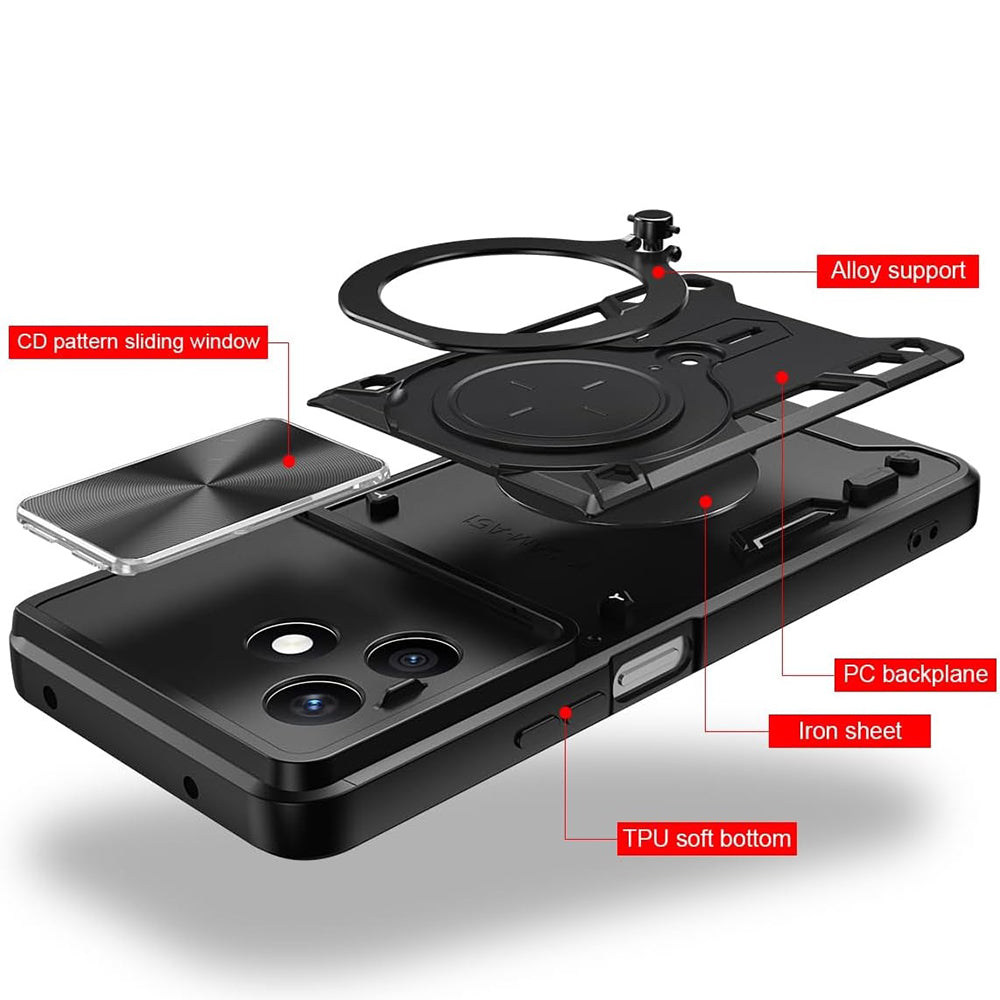 Maska za Honor X8d, Techsuit, CamGuard Pro, Crna
