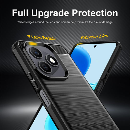 Maska za Honor X8d, Techsuit, Karbon, Crna